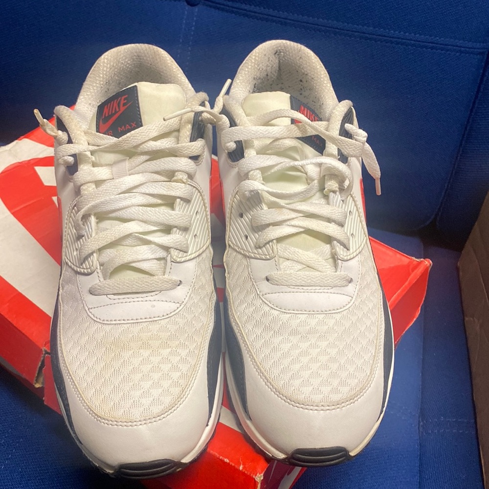 Air Max 90 White University Red Black